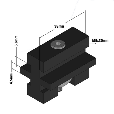 55-100-0 MODULAR SOLUTIONS DOOR PART<br>PARALLEL SLIDE ELEMENT